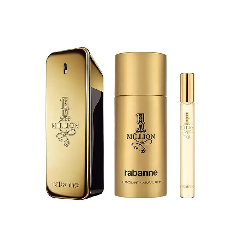 Homme Rabanne Coffret Parfum Homme^1 Million - Coffret Noël 2025 Eau de Toilette 100 ml + Déodorant 150 ml + Format Voyage 10 ml