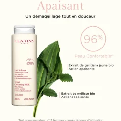 Clarins Visage^Lait Velours Démaquillant Aux Extraits de Gentiane Jaune & de Mélisse des Alpes